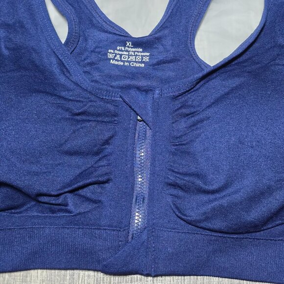 XLarge Zip Front Sports Bra, Post Surgery Bra - Brand New - Picture 3 of 4